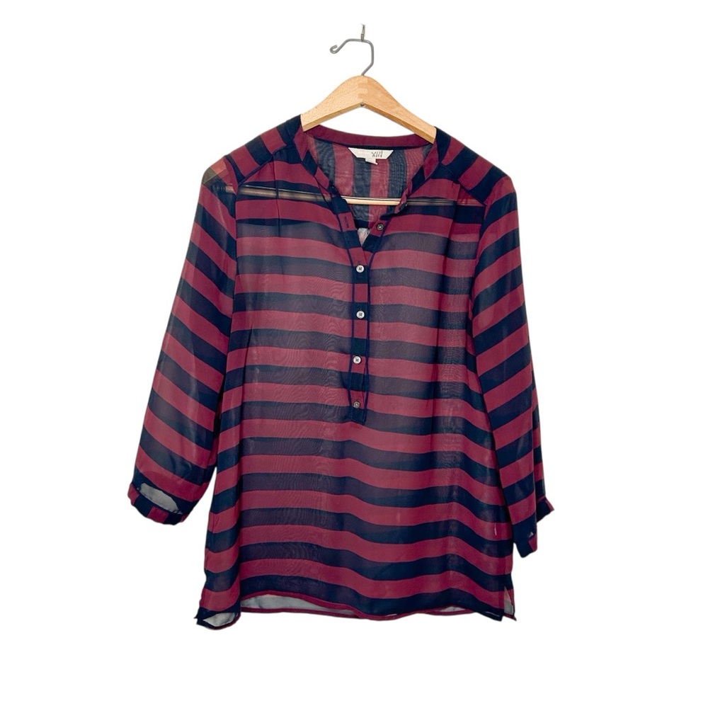 Banana Republic Lightweight Bold Stripes Business Casual Blouse‎ Small S